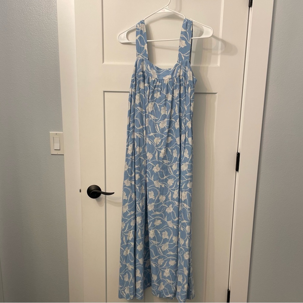 A New Day Light Blue and Cream Floral Dress
